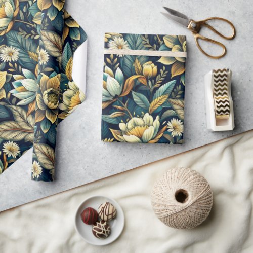 Stylish Blooms Wrapping Paper