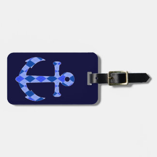 Stylish Blue Anchor Custom Luggage Tag