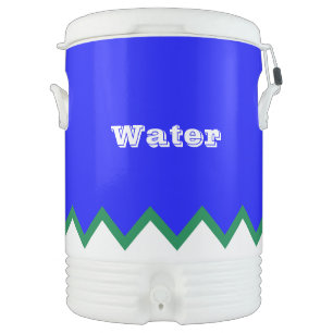 Stylish Blue and Green Custom Beverage Dispenser