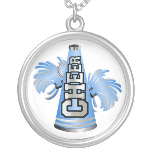 Stylish Blue and White Cheerleader Necklace