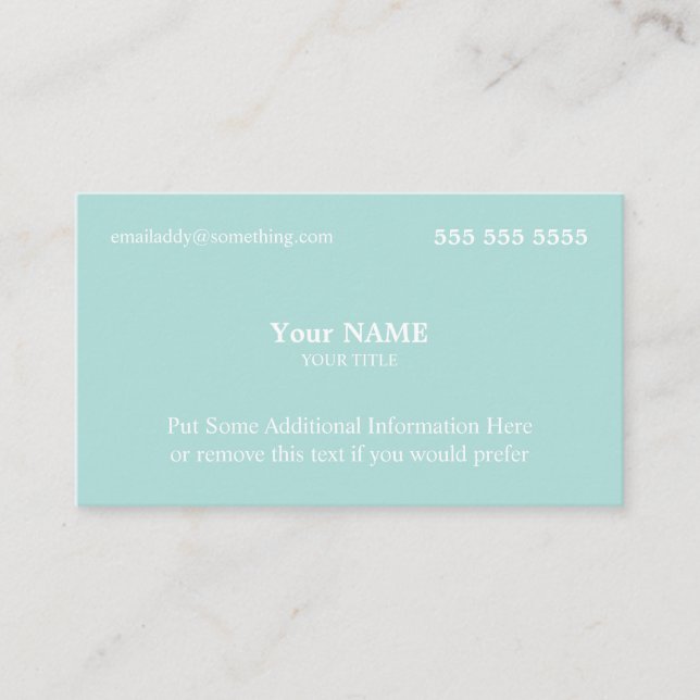 Stylish Blue Business Card (Front)