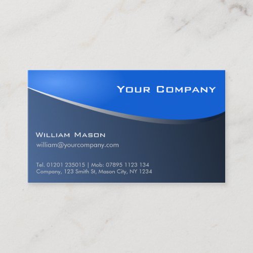 Stylish Blue, Company Business Card