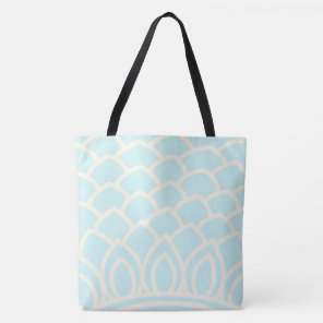 Stylish blue flowers cute design tote bag
