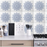 Stylish Blue Geometric pattern Ceramic Tile<br><div class="desc">This Stylish Blue Geometric pattern Ceramic Tile is perfect for a modern new old traditional interior design or backsplash. The tile features a Flower pattern style pattern in stylish fresh blue and white colour, perfect for any space. Use it as an accent piece in your kitchen, bathroom or living room....</div>