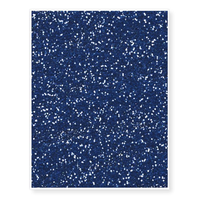 Stylish Blue Glitter Temporary Tattoos (Front)