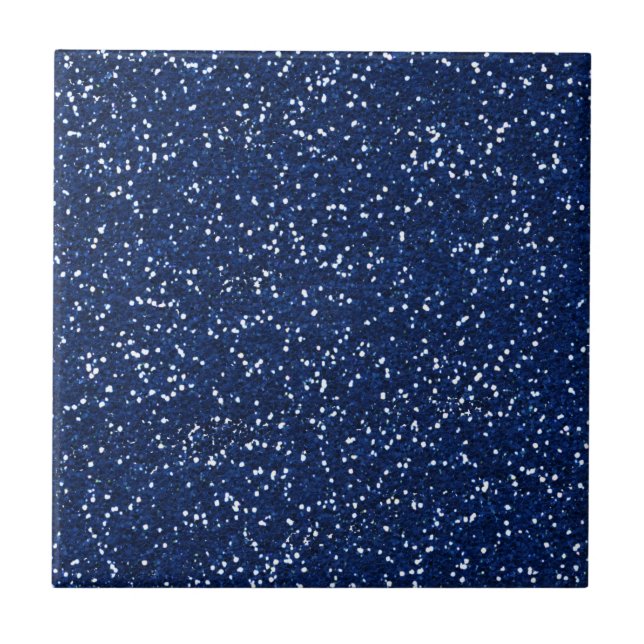 Stylish Blue Glitter Tile (Front)