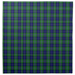Stylish Blue & Green Douglas Tartan Plaid Napkin