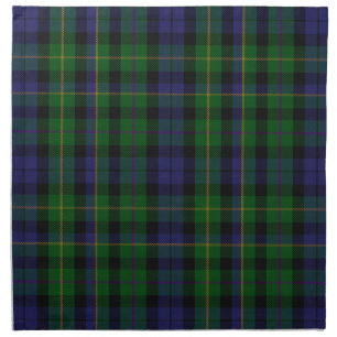 Stylish Blue & Green MacBride Tartan Plaid Cloth Napkin