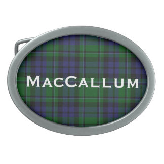 Stylish Blue & Green MacCallum Tartan Plaid Oval Belt Buckle
