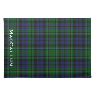 Stylish Blue & Green MacCallum Tartan Plaid Placemat