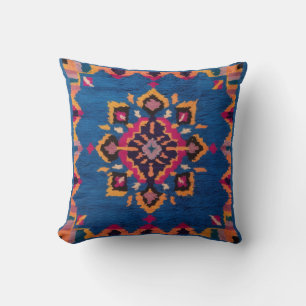 Stylish Blue Kilim Pillows: Add Serenity  Throw Pillow