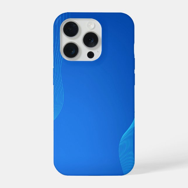 Stylish Blue leather iPhone Case (Back)