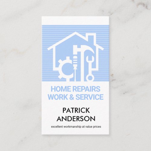 Stylish Blue Lines Home Repair Tools Business Card