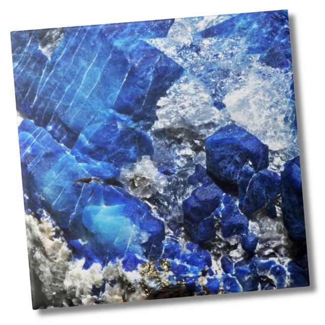 Stylish Blue Marble Stone Tile (Stylish Natural Bright Aqua Blue Geode Stone Tile)