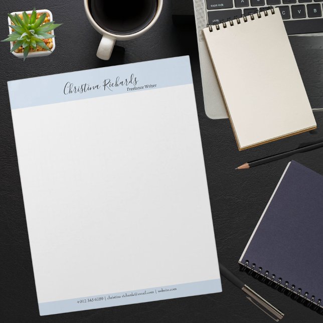 Stylish Blue Minimalist Notepad (Creator Uploaded)