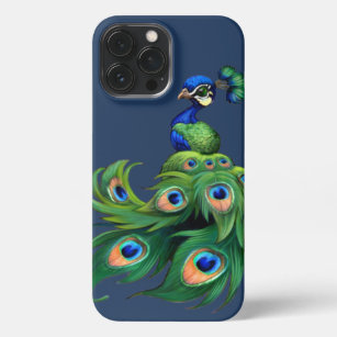 Stylish Blue Peacock iPhone 13 Pro Max Case