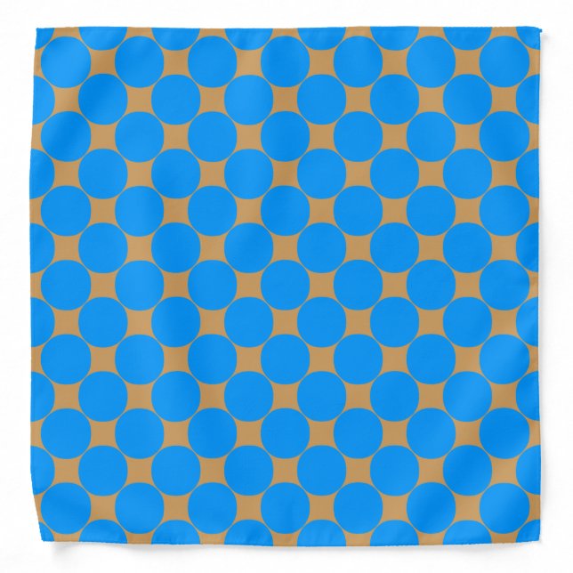Stylish Blue Polka Dot Bandana (Front)