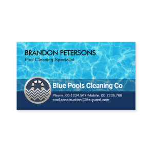 Stylish Blue Pool Waters Swimming Business Card