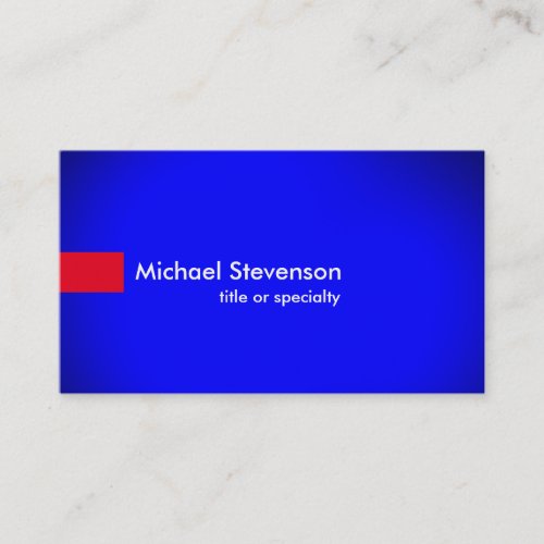 Stylish Blue Red Modern Unique Consultant Business Card