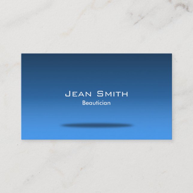 Stylish Blue Room Beautician Business Card (Front)