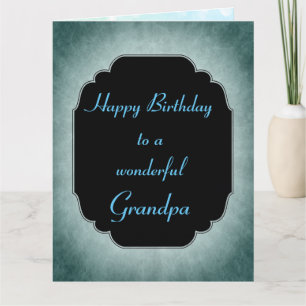Stylish blue stars Birthday Grandpa Card