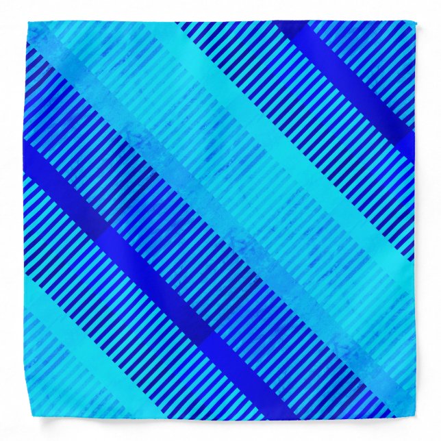 Stylish BLUE Stripes Bandana (Front)