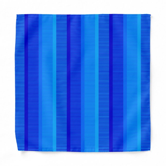 Stylish BLUE Stripes Bandana (Front)