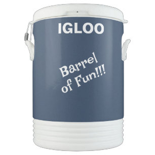 Stylish Blue Textured Pattern Beverage Cooler