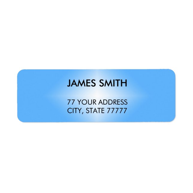 Stylish Blue & White Diamond Gradient Customizable Label (Front)