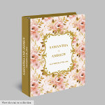 Stylish Blush Gold Wedding Ring Binder<br><div class="desc">Keep your most cherished memories beautifully preserved with this wedding ring binder featuring lush blush and gold boho flowers. Designed in a soft watercolor style, this binder is perfect for organizing wedding photos, keepsakes, vows, or planning details. The romantic blush roses and shimmering gold accents bring a timeless elegance, making...</div>