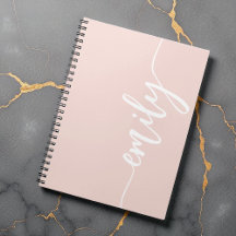 Stylish Blush Pink Calligraphy Name