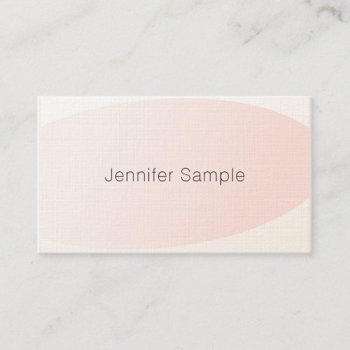 Stylish Blush Pink Modern Minimalist Trendy Luxury Business Card