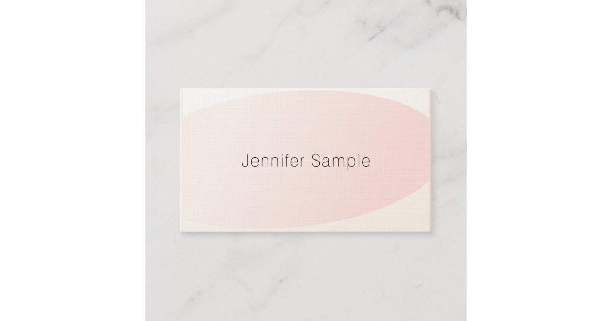 Stylish Blush Pink Modern Minimalist Trendy Luxury Business Card | Zazzle