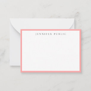 Stylish Blush Pink White Name Minimalist Template