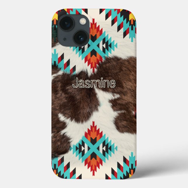 Stylish Bohemian South Western Cowhide  Case-Mate iPhone Case (Back)