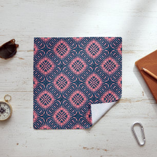 Stylish Boho Chic Pink & Blue Geometric Pattern Bandana