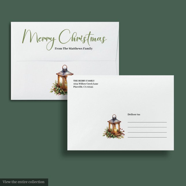 Stylish Boho Earthy Watercolor Holiday Envelopes (Stylish Boho Earthy Watercolor Holiday Envelope)