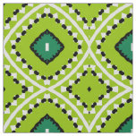 Stylish Boho Ethnic Lime Green Geometric Pattern Fabric