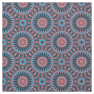 Stylish Boho Mosaic Geometric Pattern Fabric