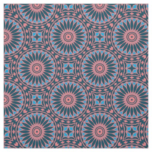 Stylish Boho Mosaic Geometric Pattern Fabric