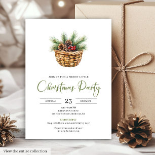 Stylish Boho Neutral Colors Watercolor Holiday Invitation