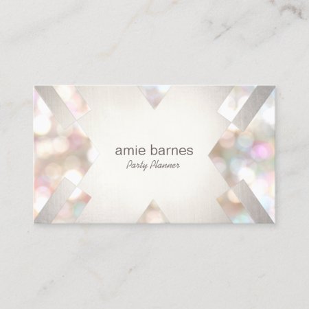 Stylish Bokeh Modern And Elegant Event Planner Business Card