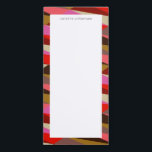 Stylish Bold 60s Geometric Border Personalized  Magnetic Notepad<br><div class="desc">Stylish Bold 60s Geometric Border Personalized Magnetic Notepad</div>