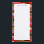 Stylish Bold 60s Geometric Border Personalized  Magnetic Notepad<br><div class="desc">Stylish Bold 60s Geometric Border Personalized Magnetic Notepad</div>