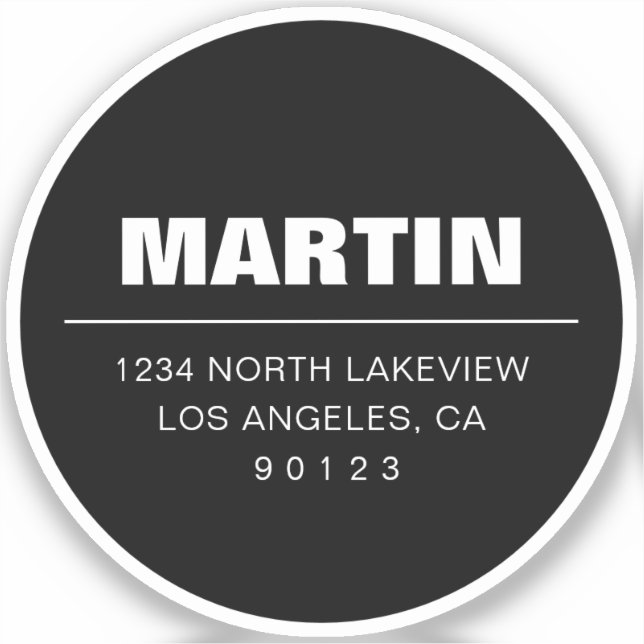 Stylish Bold Changable Text Sticker (Front)