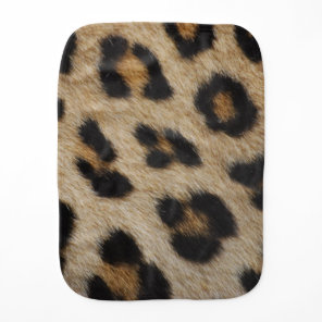 Stylish bold leopard furn animal print pattern fun baby burp cloth