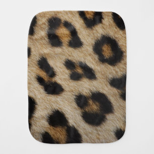 Stylish bold leopard furn animal print pattern fun baby burp cloth