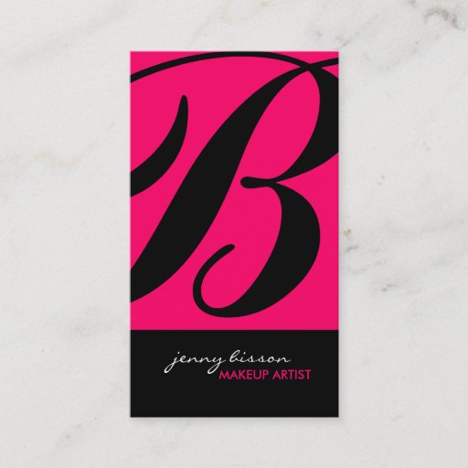 Customizable Stylish &amp; Bold Make-Up Artist Business Cards