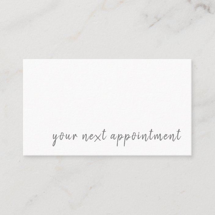 Stylish Bold Modern Script | Your Next Appointment Business Card ...