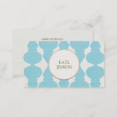 Stylish Bold Turquoise FAUX Linen Pattern 2 Business Card (Front/Back)